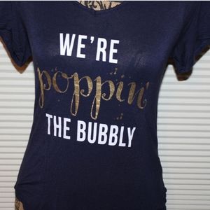 🍾💙 “Poppin’ the Bubbly” Tee · LDLA · Size Small